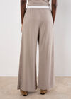 Mini Dogtooth Soft Wide Leg Trousers, Stone, large