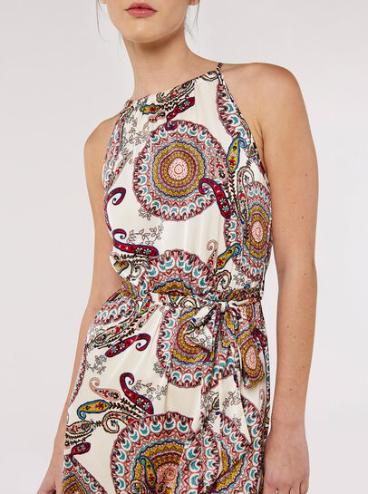 Paisley Halter Neck Maxi Dress
