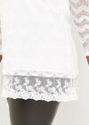 Lace Trim Tunic Top+, Cream, large