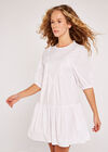 V Yoke Dress, White, large