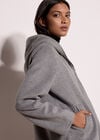 Wool-Look Hooded Jacket, Grey, large