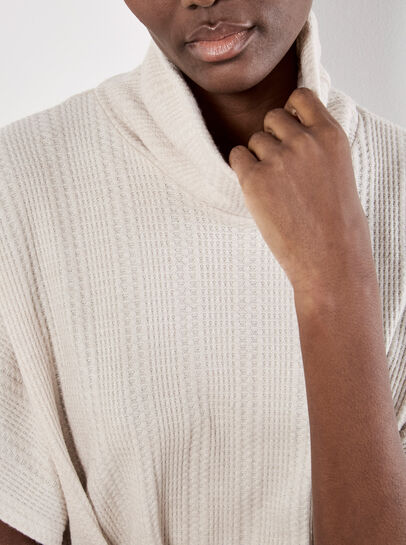 Waffle Knit Batwing Top