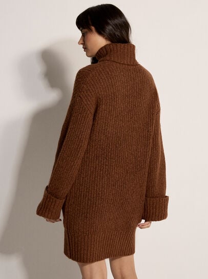 Boucle Knit Fisherman Jumper Mini Dress