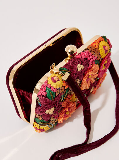 Embroidered Party Clutch Bag