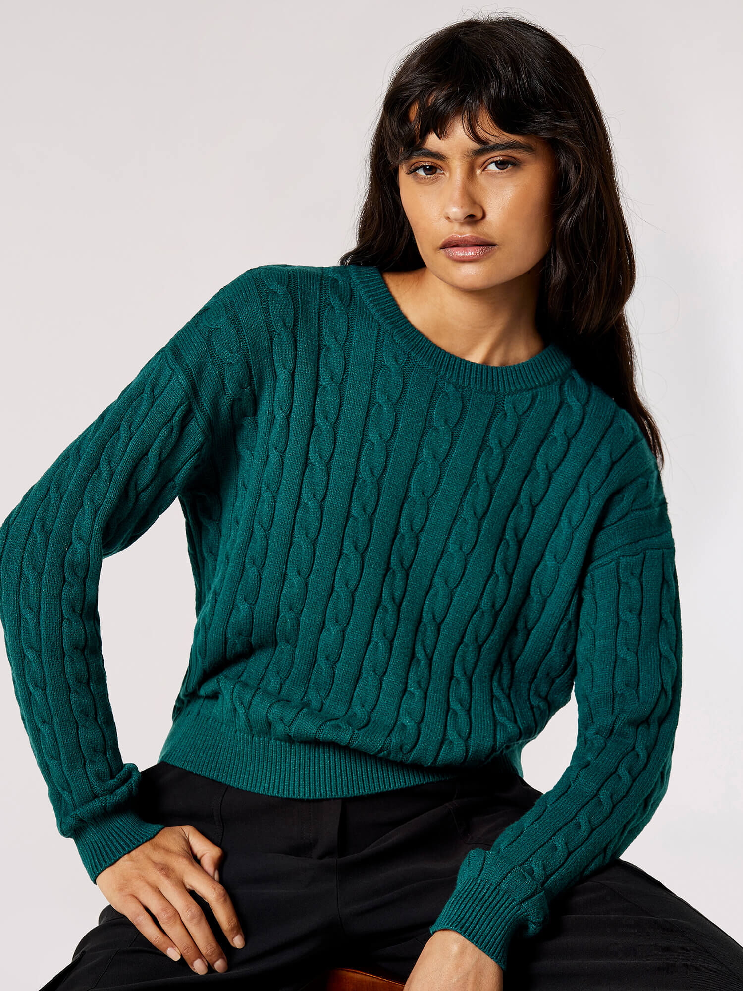 Cable knit jumper shop