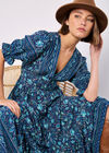 Sarasa Floral Maxi Dress, Navy, large