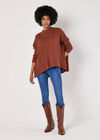 Cable Knit Oversized Jumper, Rust, large