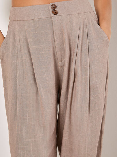 Linen Blend Woven Joggers
