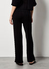 Twisted Cable Knit Wide Leg Trousers, Black, large
