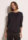 Soft Rib Knit Top, Dark Grey/Charcoal, large