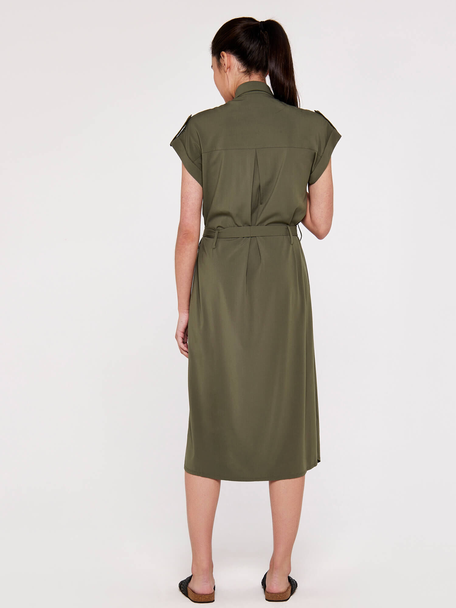 Utility shirt dress midi on sale