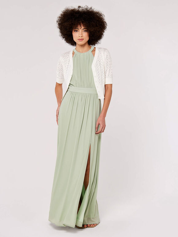 Pointelle Shrug, Cream, large