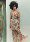Watercolour Blooms Midi Dress, Mint, large