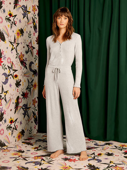 Knit Pyjama Flared Trouser