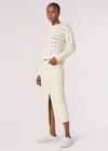 Open Knit Pointelle Jumper, Stone, large