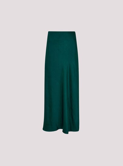 Satin Bias Midi Skirt