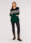 Animal Block Print Jumper, Green, large