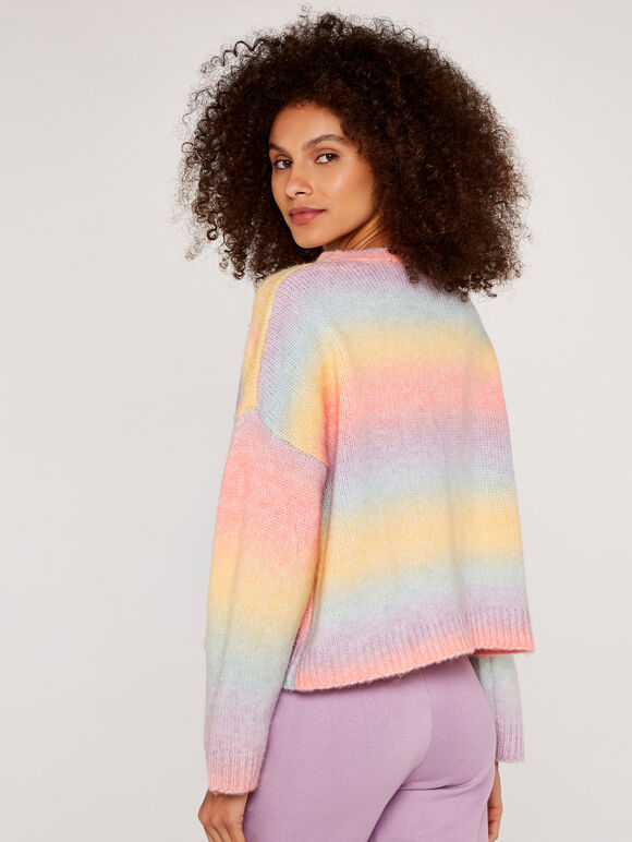 Rainbow Ombre Jumper, Pink, large