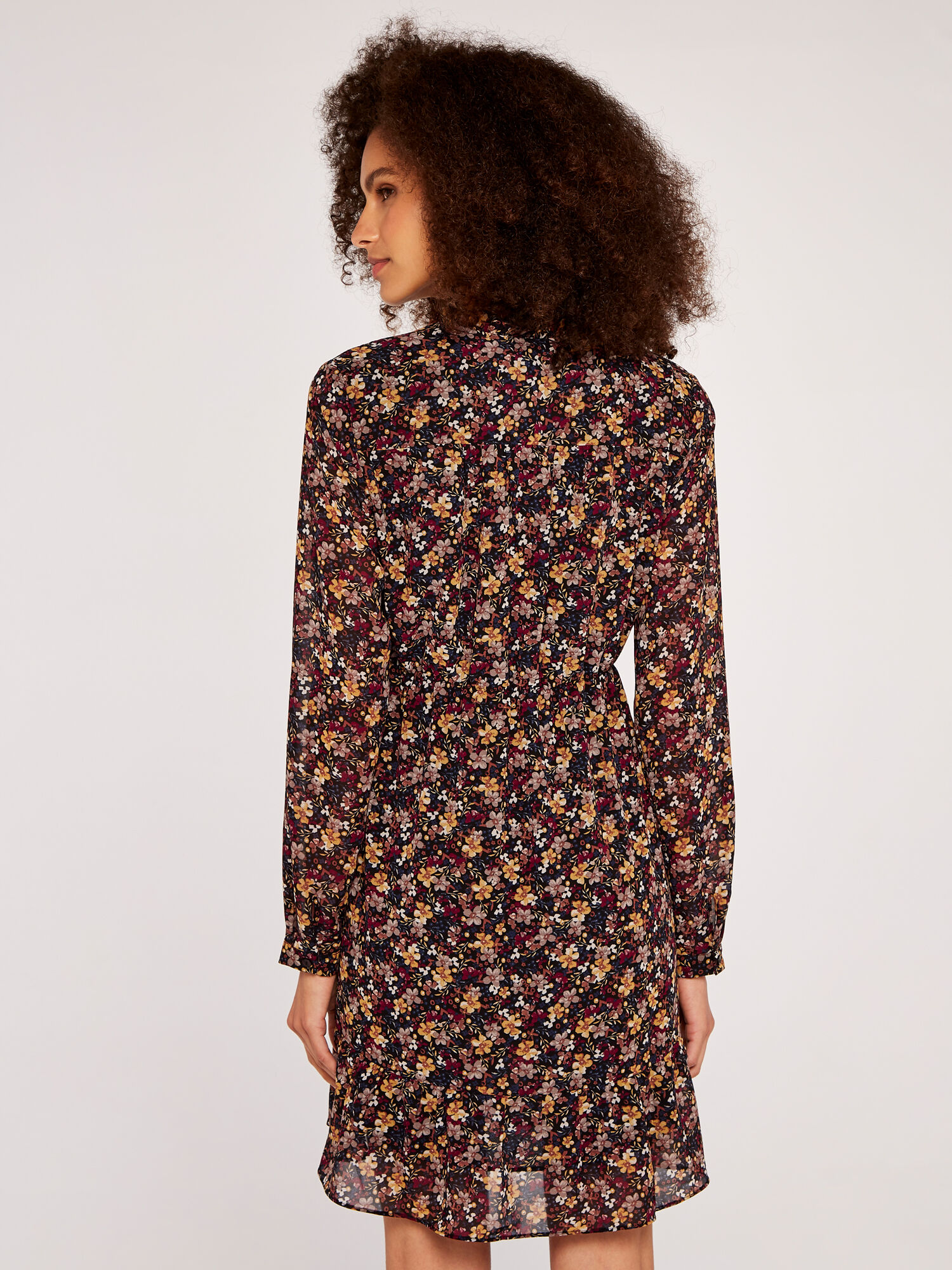 Apricot ditsy floral dress discount