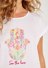 Quote Hand Mandala T-Shirt, White, large