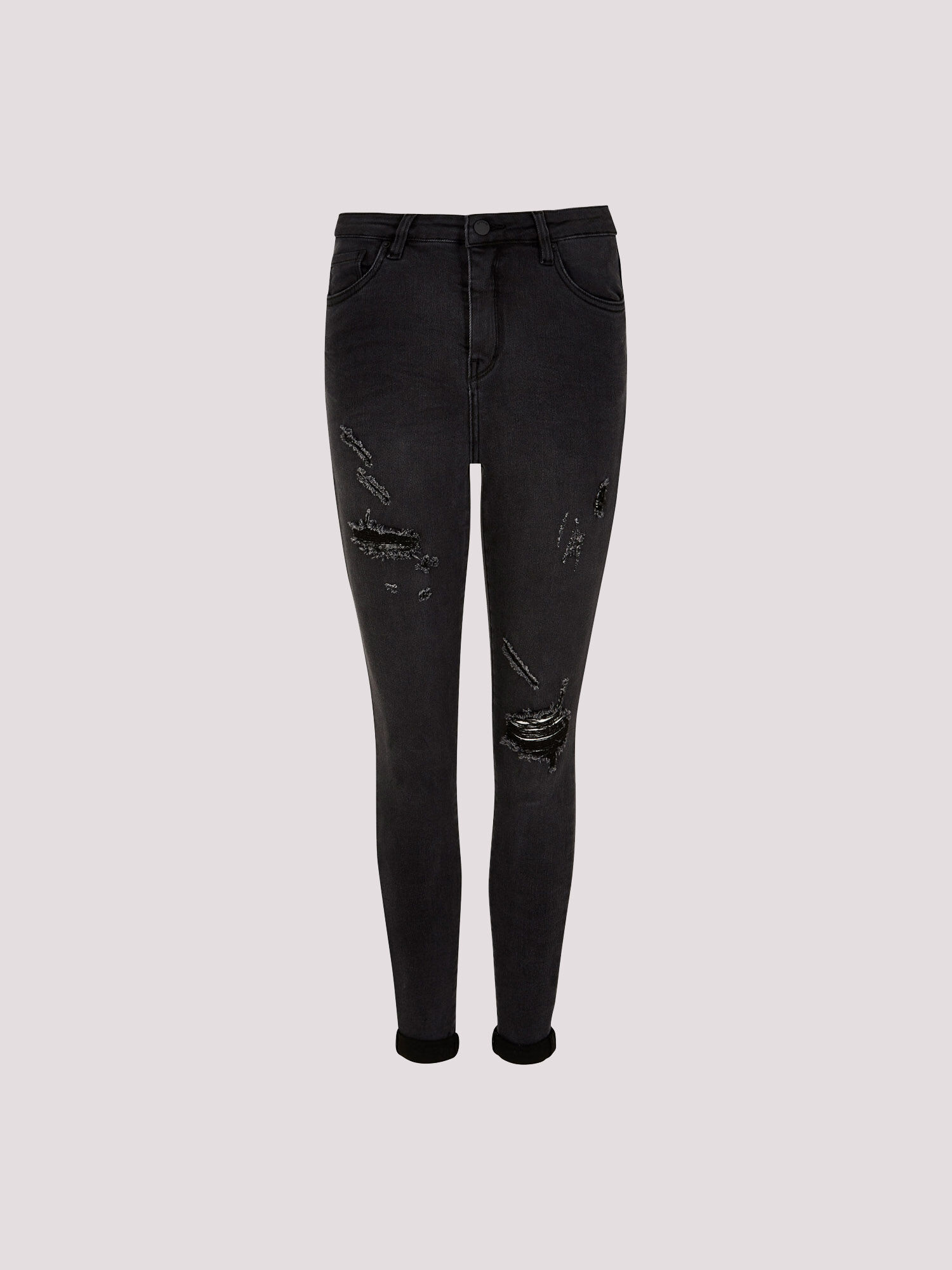 Jean Skinny Taille Mi Haute Dechire Sienna Vetements Apricot