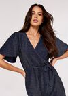 Sparkle Angel Sleeve Jumpsuit, Navy, large