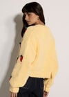 Chunky Knit Strawberry Cardigan, Yellow, large
