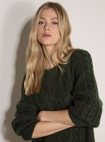 Cable Knit Jumper Mini Dress