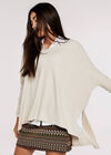 Waffle Oversized Top, Stone, large