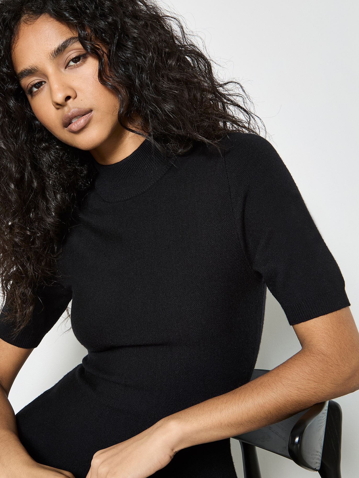 Fit And Flare Ribbed Knit Mini Dress | Apricot Clothing