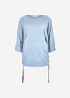 Soft Touch Drawstring Batwing Top, Sky Blue, large