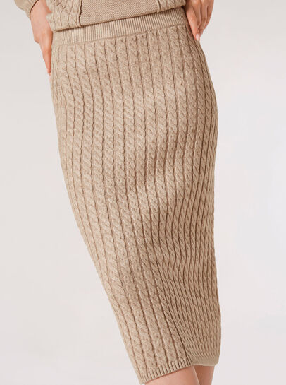 Aran Knitted Midi Skirt