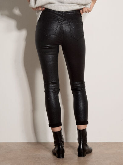 Glitter Snakeskin Skinny-Fit Jeans