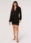 Mini-robe Sparkle Wrap, Noir, grand