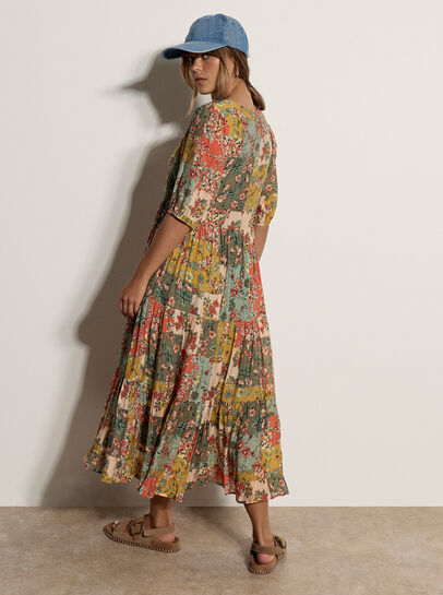 Bloom Patchwork Tiered Dress