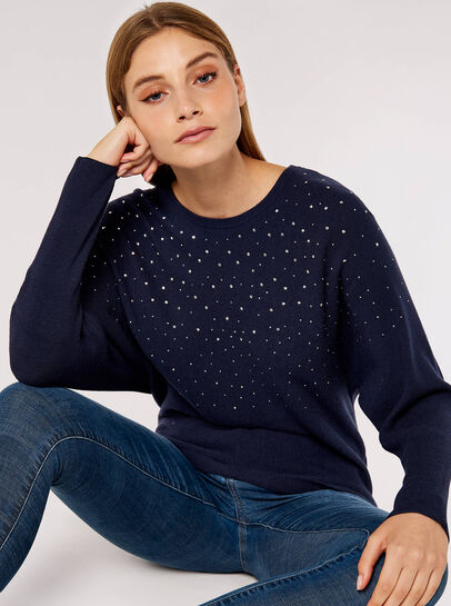 Heatsealed Spray Batwing Jumper
