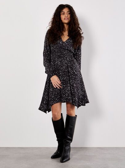 Leopard Hanky Hem Mini Dress