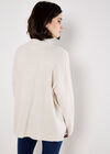 Rhinestone Embellished Fine Knit Jumper, Cream, large