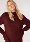 Chunky Knit Midi Dress, Burgundy, large