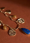 Stone Pendant Gold Tone Necklace, Assorted, large