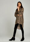 Animal Print Hem Tunic Top, Stone, large