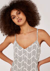 Geo  Wide Leg Jumpsuit, Cream, large