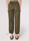 Pleat Tie Cargo Trousers, Khaki, large