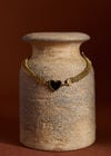 Multi Chain Heart Gold Tone Bracelet, Gold, large