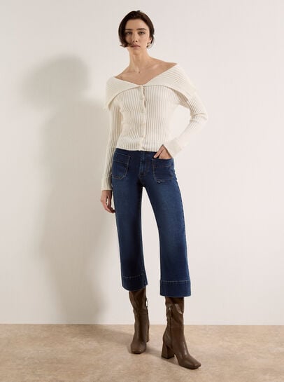 Ani Cropped Flare Jeans