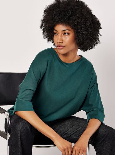 Jersey Knit Batwing Top