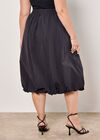 Curve Puffball Midi Skirt, Black, large