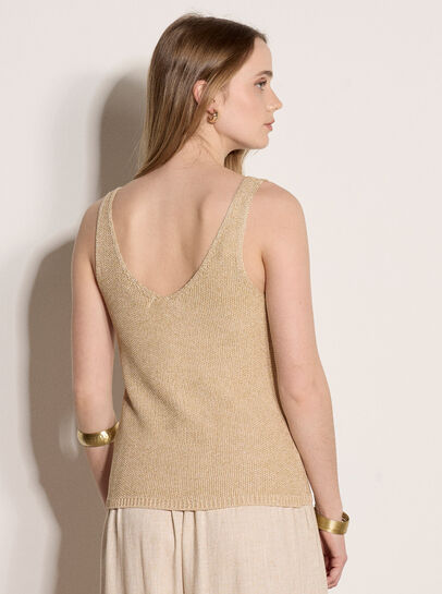 Gold Sparkle Knitted Cami Top