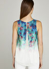 Cream Peacock Print Vest Top, Cream, large