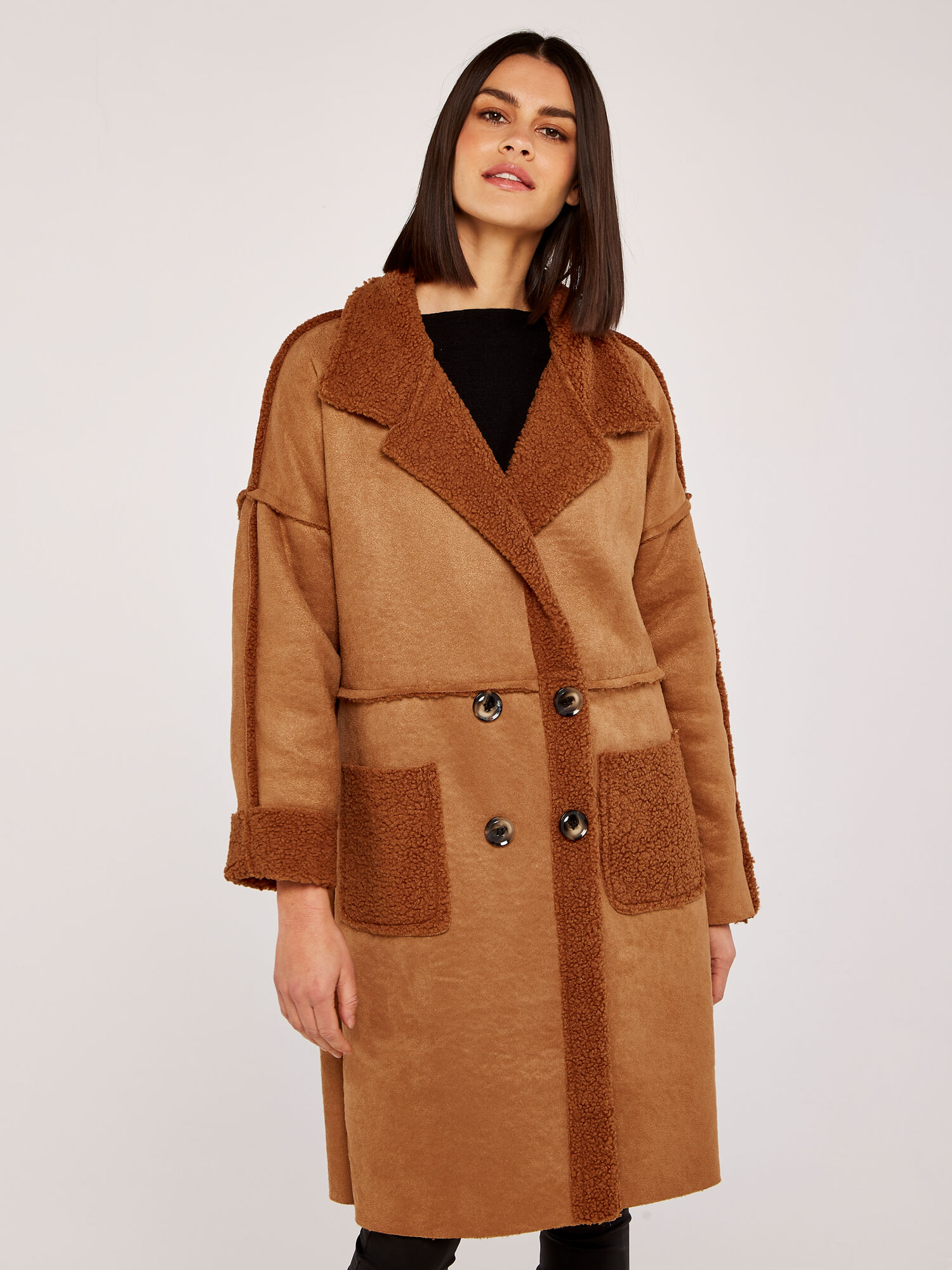 Suedette coat hotsell
